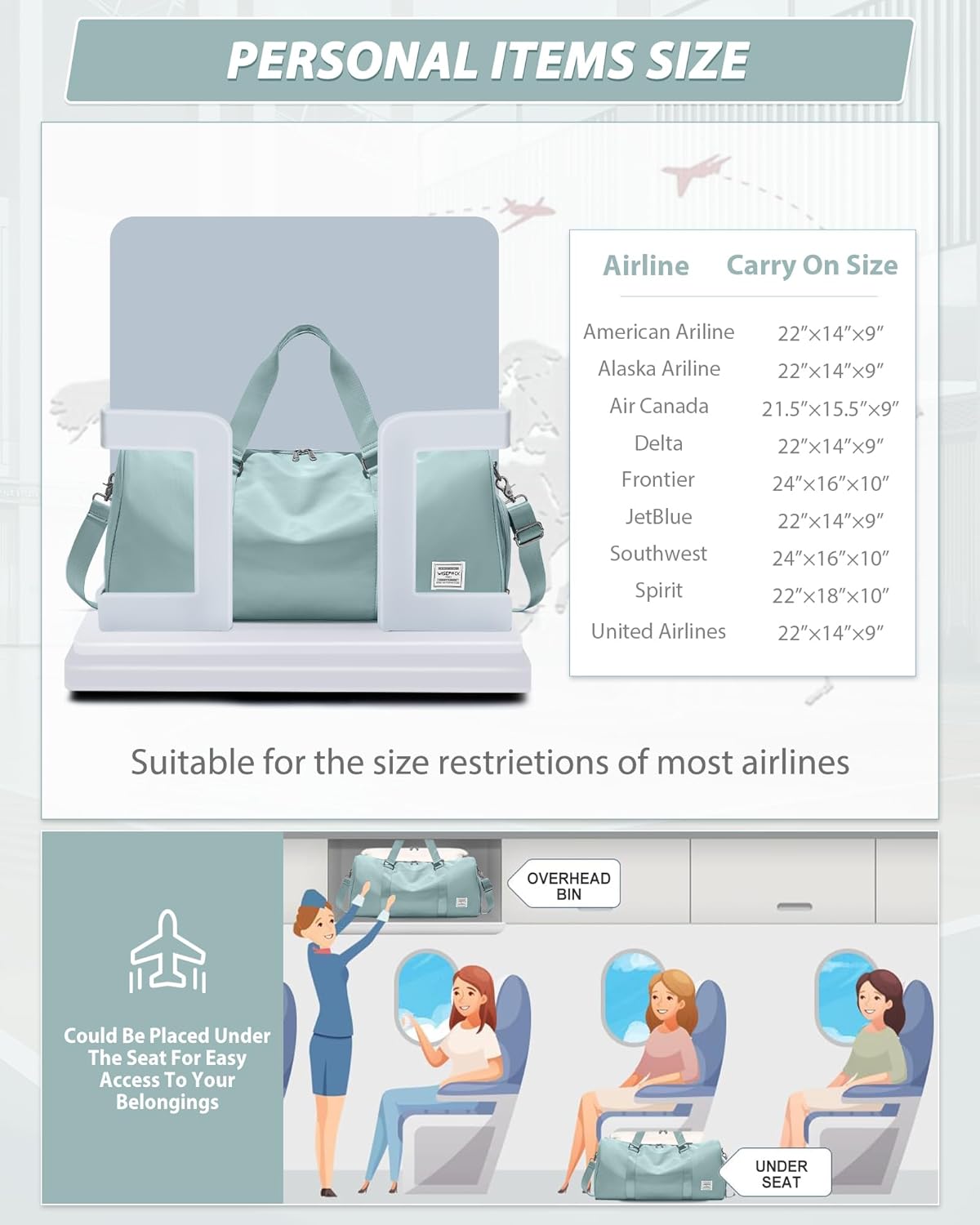 Skiennix Women's Gym Bag - Stylish Travel Duffel Tote for Weekend Getaways | Spacious & Durable