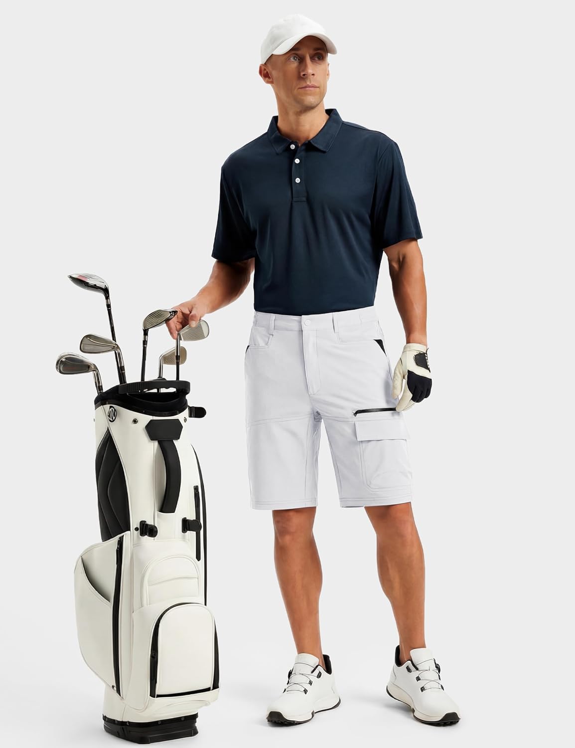TACVASEN Men's Quick-Dry Cargo Shorts - Water-Resistant Outdoor Wear for Golf & Hiking