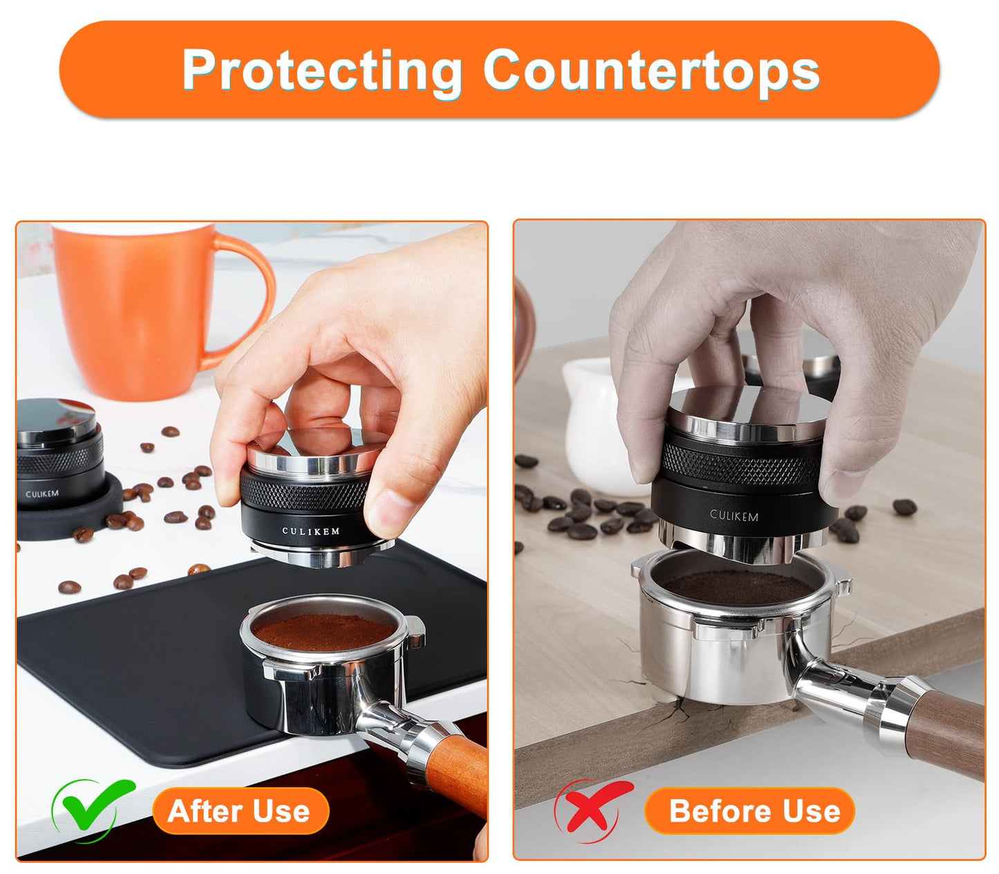 Espresso Tamping Mat Coffee Tamper - Food grade Silicone Espresso Tamping Mat for Espresso Machine Accessories, Tamper Mat for Barista Tools