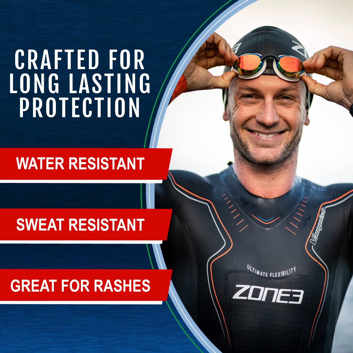 Squirt Barrier Balm for Chafing Relief - Body Anti Chafe Balm for Cycling & Endurance Sports - Water & Sweat Resistant Anti Chaffing Cream for Men & Women - Skin Friction Defense 100g