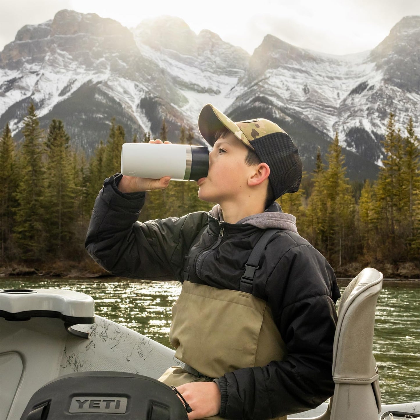 YETI Rambler 12 oz Travel Bottle - Stainless Steel, Vacuum Insulated, Leakproof Commuter Cap, Ridgeline