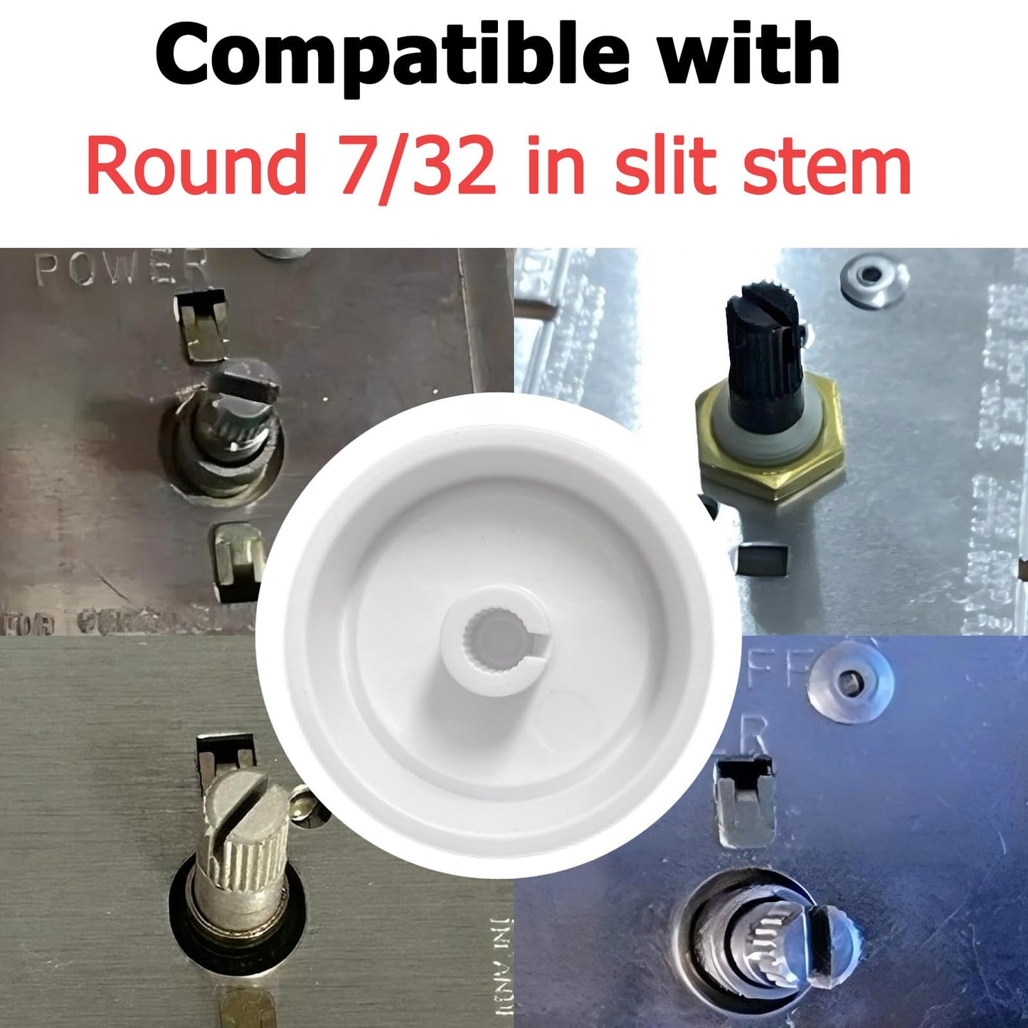 Auaurly 5 PCS RK-WH Rotary Dimmer Knob Replacement for Rotary Dimmer Switch,Fan Control,White