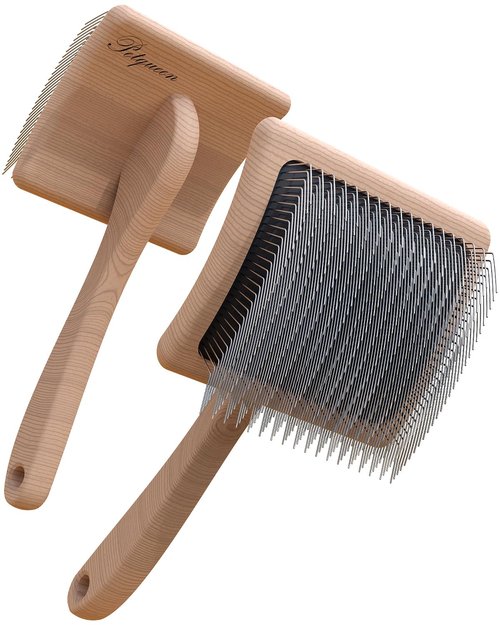 Dog Slicker Brush - Professional Grooming Tool for Large Doodles | Easy Tangle Removal, 3.8"x3.2" Head