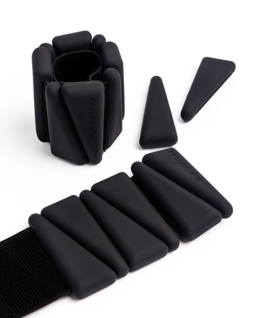 FFLLOOWW Adjustable Ankle & Wrist Weights Set, 2 lbs Each (4 lbs Total), Soft Comfortable Weights for Walking, Pilates, Barre & Home Workouts with Secure Fit for Women & Men