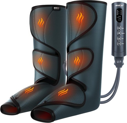 CINCOM Leg Massager - Heat & Compression Therapy for Circulation & Pain Relief | Calf Massager