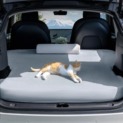 Custom Fit Car Mattress Cover for Tesla Model Y (Havnby Mattress) - Breathable, Skin-Friendly Fabric, Machine Washable, Easy Install & Storage, 76x52 Inches Car Bed Sheet