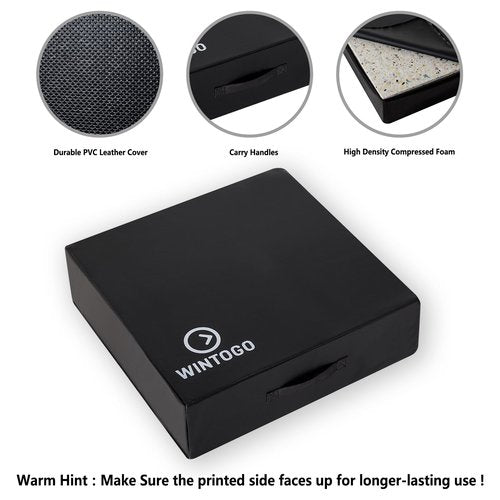 Wintogo Deadlift Silencer Drop Pads (Pair) - Noise Reducing Weightlifting Crash Mats for Floor Protection, Portable Compact 20"x20"x6" Easy to Store & Carry for Home Gym, Garage, Crossfit Workouts