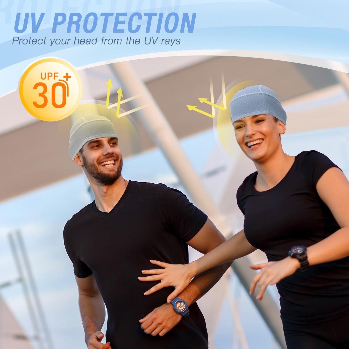 3 Pack Cooling Hard Hat Liner Skull Cap, Mesh Sweat Wicking Helmet Liners, Under Hardhats Cap for Men Women