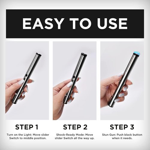 Guard Dog Security Stun Gun Pen - Tactical Self-Defense Device with Battery Indicator & Belt Clip | 6.10 Inches