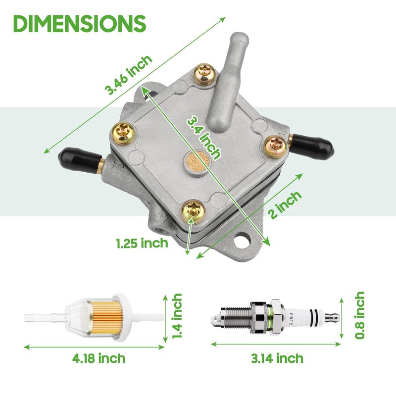 10L0L Golf Cart Fuel Pump Kit for Yamaha G16 G20 G22 4-Cycle Golf Cart 1996-2007, with Fuel Filter and Spark Plug, Replace OEM JN6-F4410-00-00, S FP-003 5910