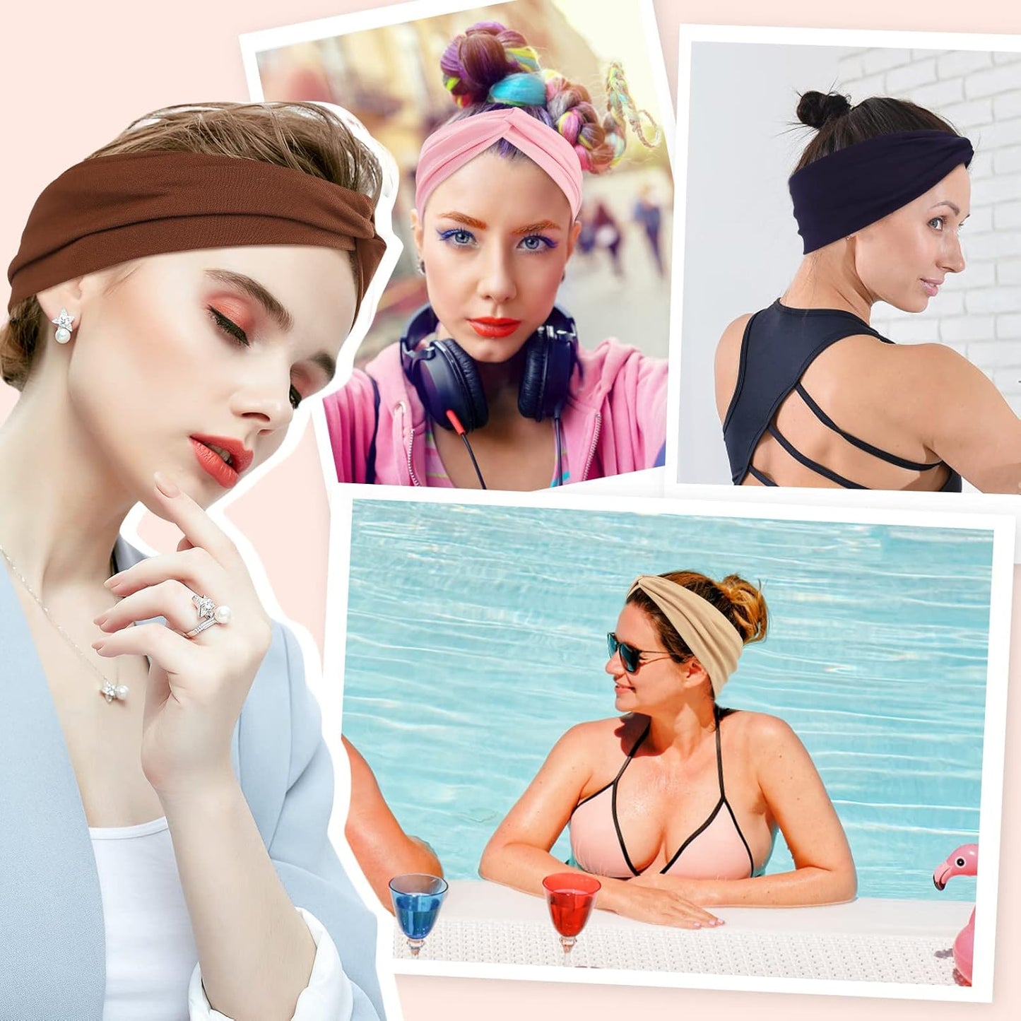 Panleding Stretchy Headbands for Women - Soft Twist Knotted Design | 12 Pcs for Yoga & Daily Wear