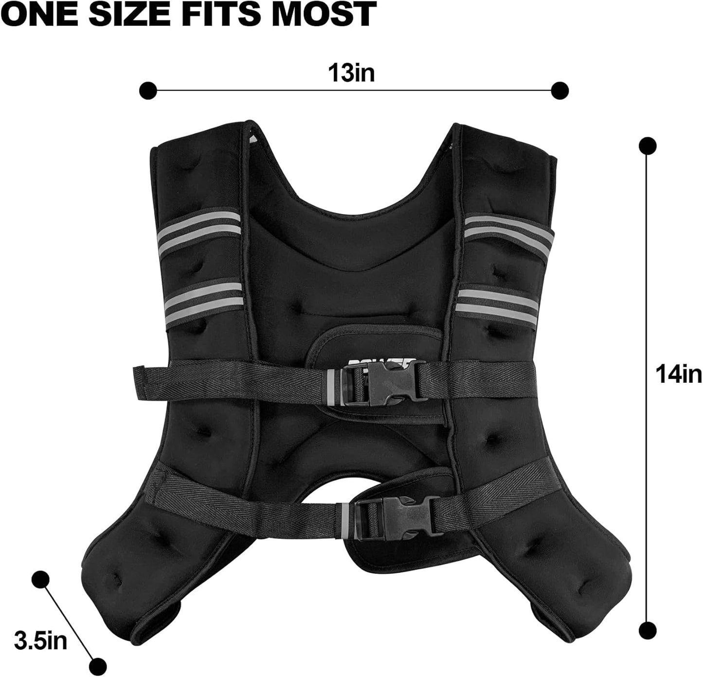 POWER GUIDANCE Weighted Vest - Adjustable & Reflective Workout Gear for Running, Jogging, & Strength Training