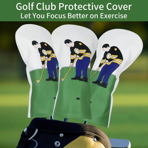 Jnnicoog Golf Club Head Covers, Driver Headcover，Golf Club Covers, Driver Cover，Golf Club Covers，Novelty DriverHead Covers