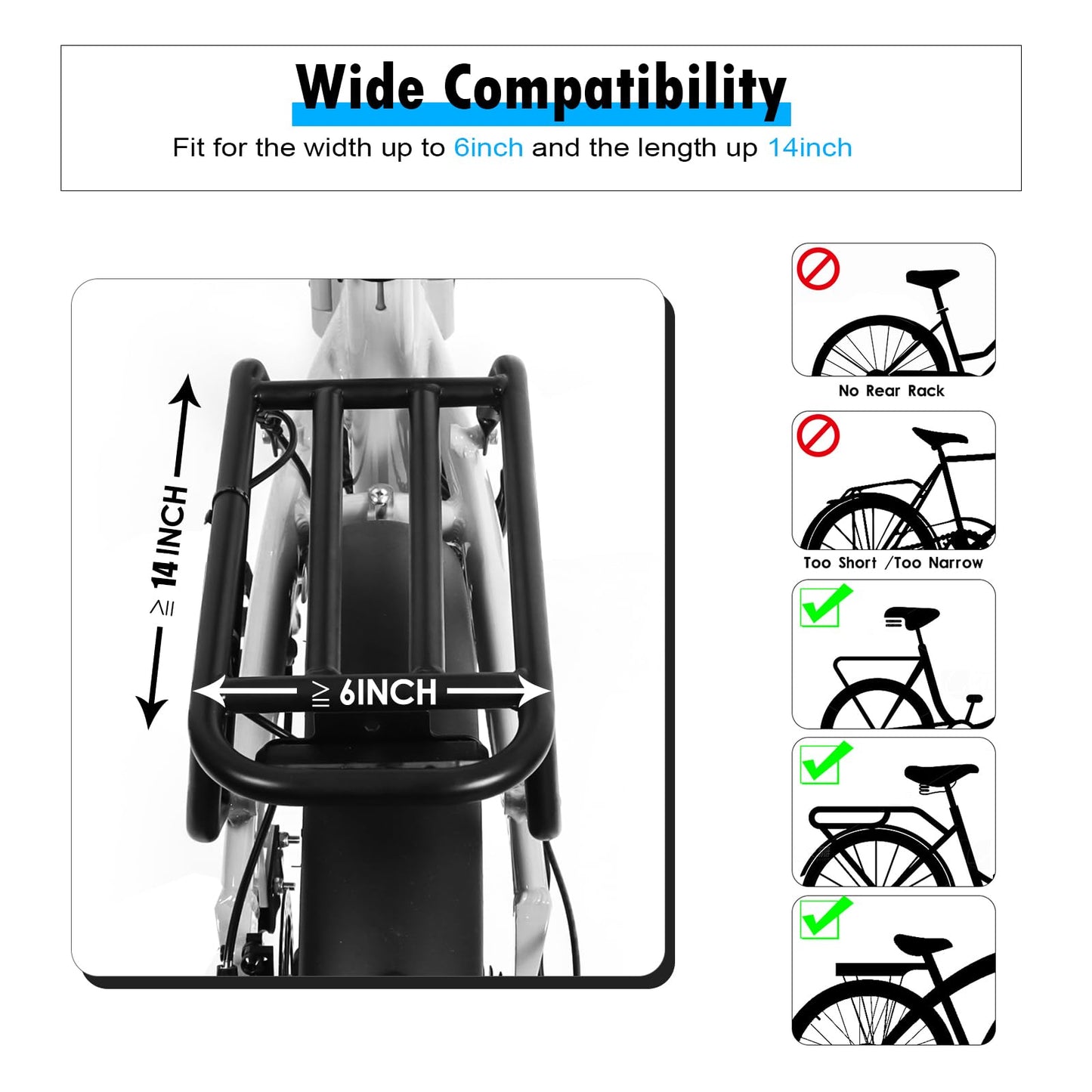 AIWARGOD 50L Bike Panniers, Large Bicycle Rear Rack Bag, Waterproof Ebike Storage Saddle Bag with Rain Cover, Mountain Electric Bike Rear Seat Bag Carrier for Cycling Traveling Commuting