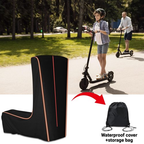Electric Scooter Cover, 360° Full Coverage Universal Outdoor Waterproof Dustproof Sun Protection Scooter Storage Cover, Fit for 500W to 2000W E-Scooters, All Season (54" L x 28" W x 52" H)