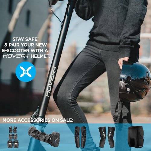 Hover-1 Nano Kick Scooter for Kids (5+ Year Old) | Features Lean-to-Turn Axle, Solid PU Tires & Slim-Design, 110 LB Max Weight, Safe for Kids, Black