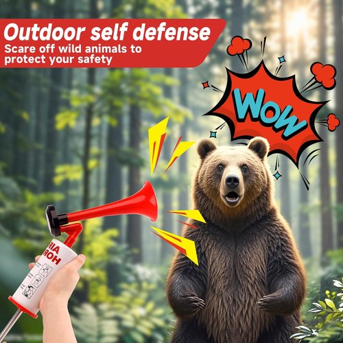 BANHAO Handheld Air Horn - Loud Aluminum Noise Maker for Safety at Sports Events & Boats