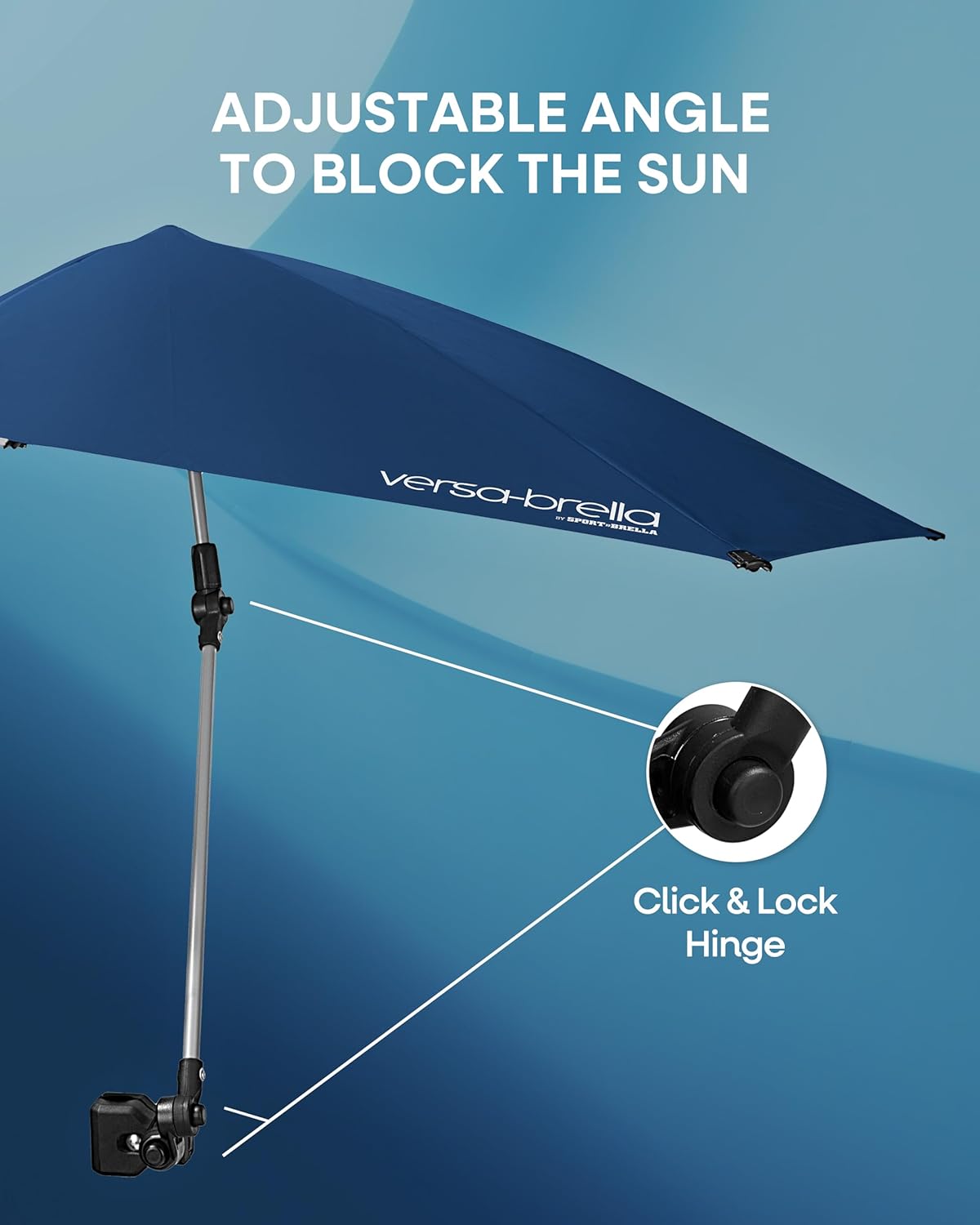 Sport-Brella Outdoor Umbrella - One-Touch Sun & Rain Protection | 54-Inch Diameter, SPF 50+ UV Block