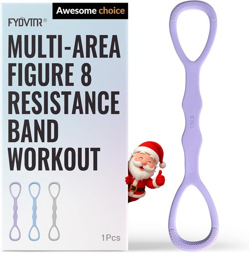 Figure 8 Resistance Bands by Upgraded | Durable Odorless Silicone for Yoga, Pilates & Therapy – Perfect for Moms