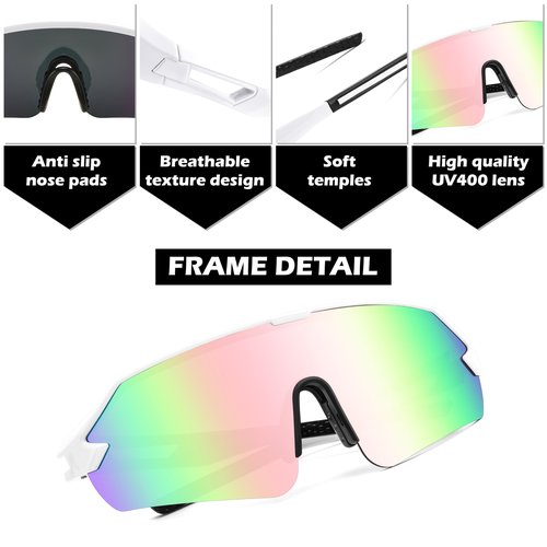 FEISEDY Sports Sunglasses for Men and Women, UV400 Protection Outdoor Cycling Driving Fishing Glasses B2987