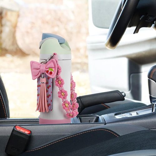 foci cozi Used for Owala Water Bottle Accessories 16oz 24oz 32oz,Compatible with Owala Water Bottle Handle Strap Charms Silicone Boots (Pink, 32oz)