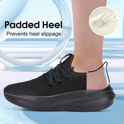 ZOVE Wide Toe Box Shoes Women Tennis Sneakers Arch Support Extra Wide Width Running Shoes for Women Walking Athletic 8819 All Black 38