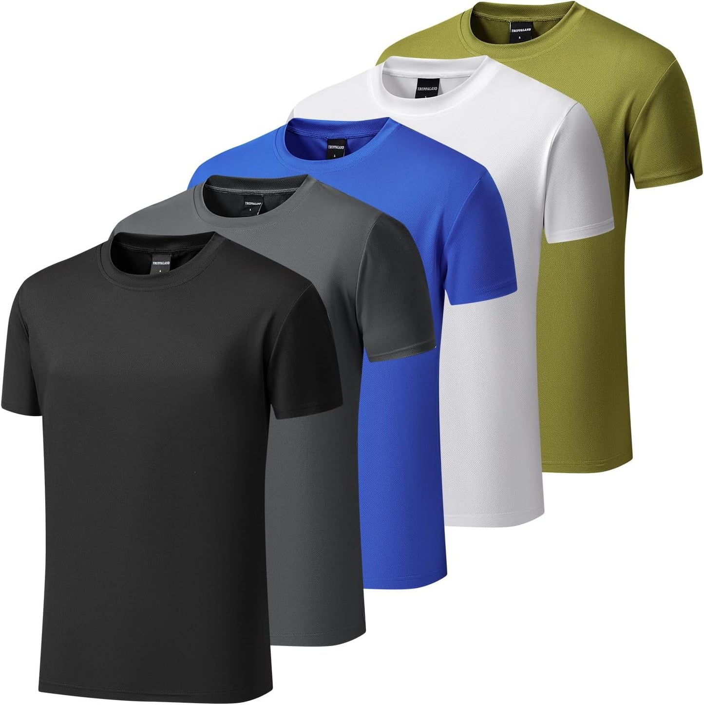 Skiennix Men's Athletic T-Shirts - Quick Dry Moisture-Wicking Workout Shirts | 5 Pack for Running & Training