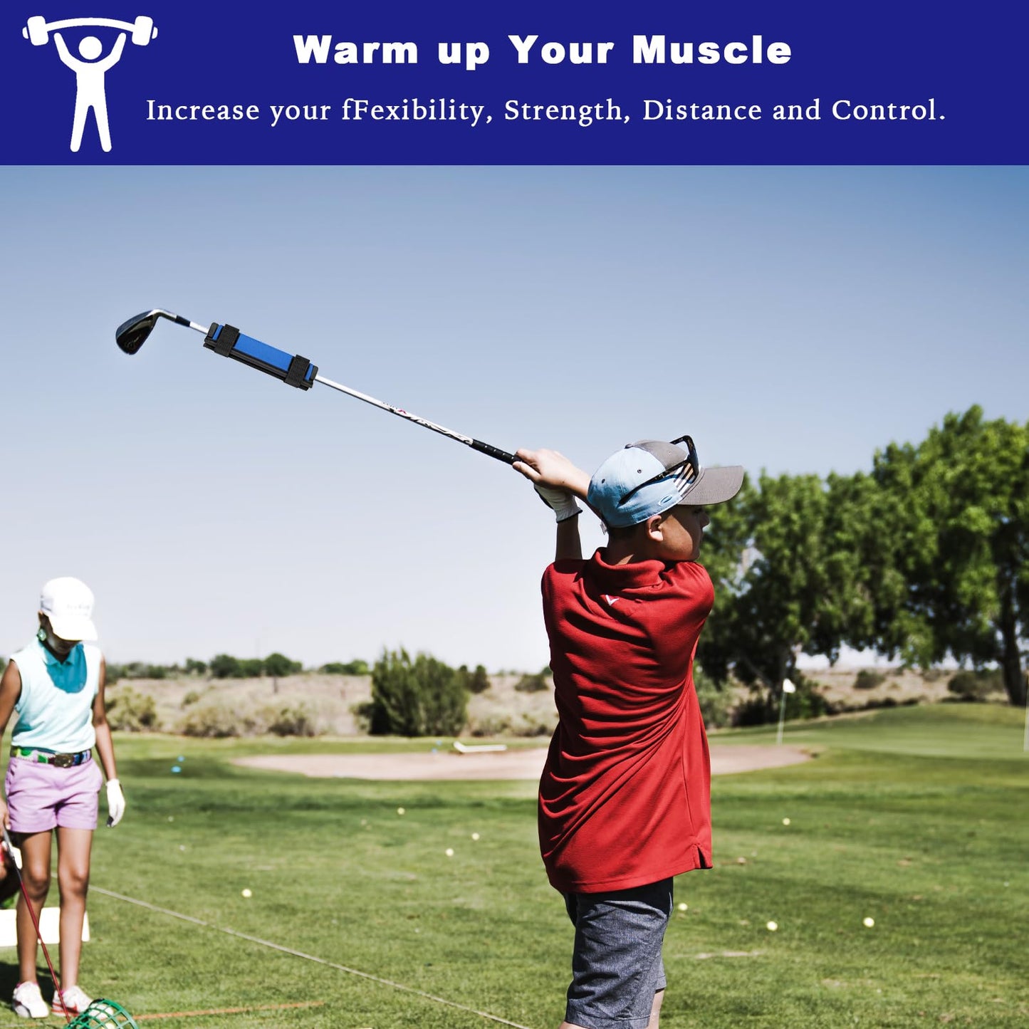 KeoPuals Golf Swing Weights Stripe Golf Club Weight for Practice, Training and Warm Up Golf Accessory Equipment Tool for Golf Navy