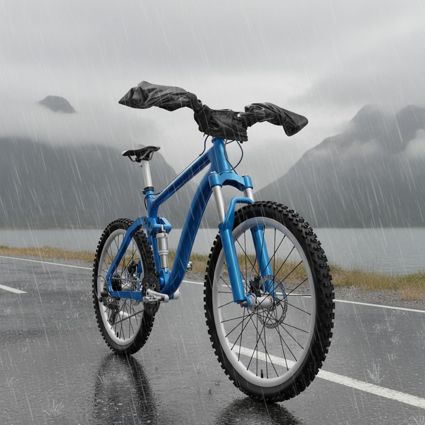 Easecos Ebike Handlebar Protective Cover Waterproof Electric Bicycle Handlebar Hood Rain UV Protection Sleeve Case with Zipper and Fastening Strap for Electric Bike Cycling Equipment