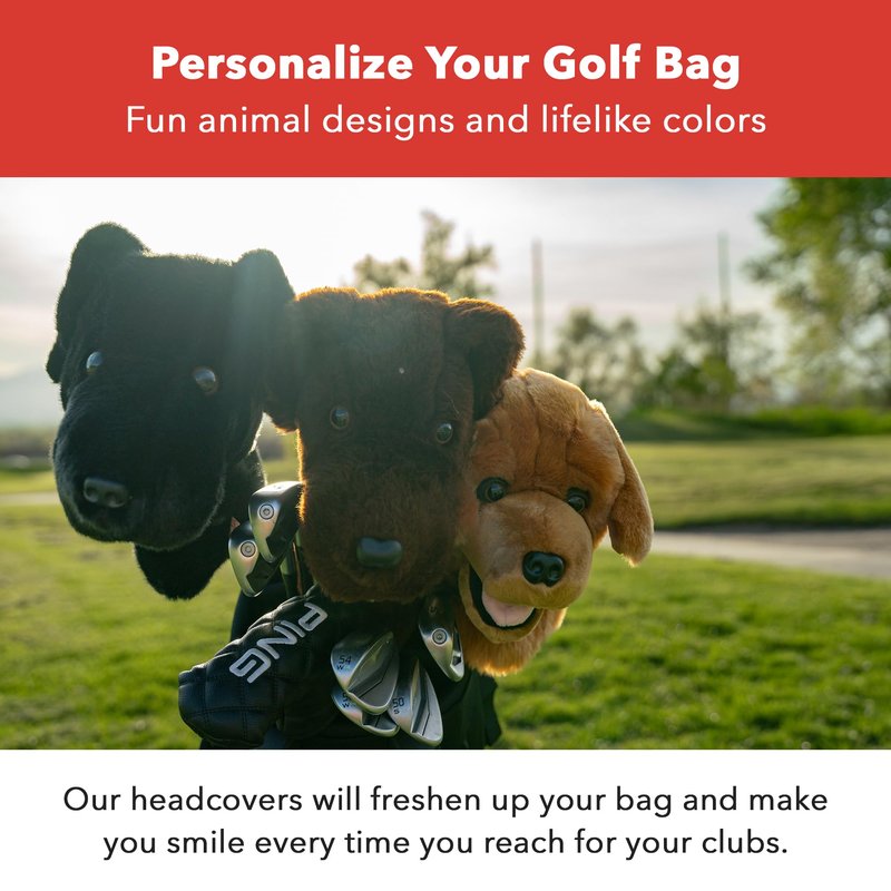 Daphne's Headcovers Black Lab Driver Headcover | Premium Driver Headcovers | Funny Golf Club Covers | Stylish Protection for Your Clubs | Men's Golf Gear | Driver Headcover for Men and Women