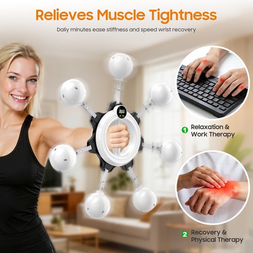 Forearm Trainer, Wrist Hand Exerciser Shoulder Reliever Ball Swing Arm Chest Upper Body Strength Workout Equipment for Men and Women Home Gym Workouts with 70-80LB Hand Grip Strengthener