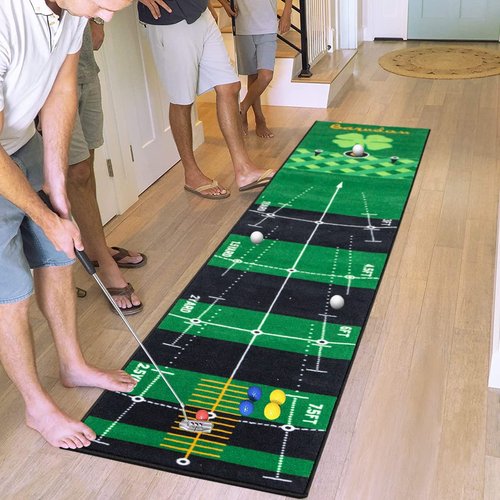 Putting Green/Mat for Home Use - 9.8'X1.6' Indoor Outdoor Putting Green - Eco-Friendly Anti-Slippery Rubber Material - Professional Golf Training Mat for Golf Practise (1X Putting mat w/Golf Cup)