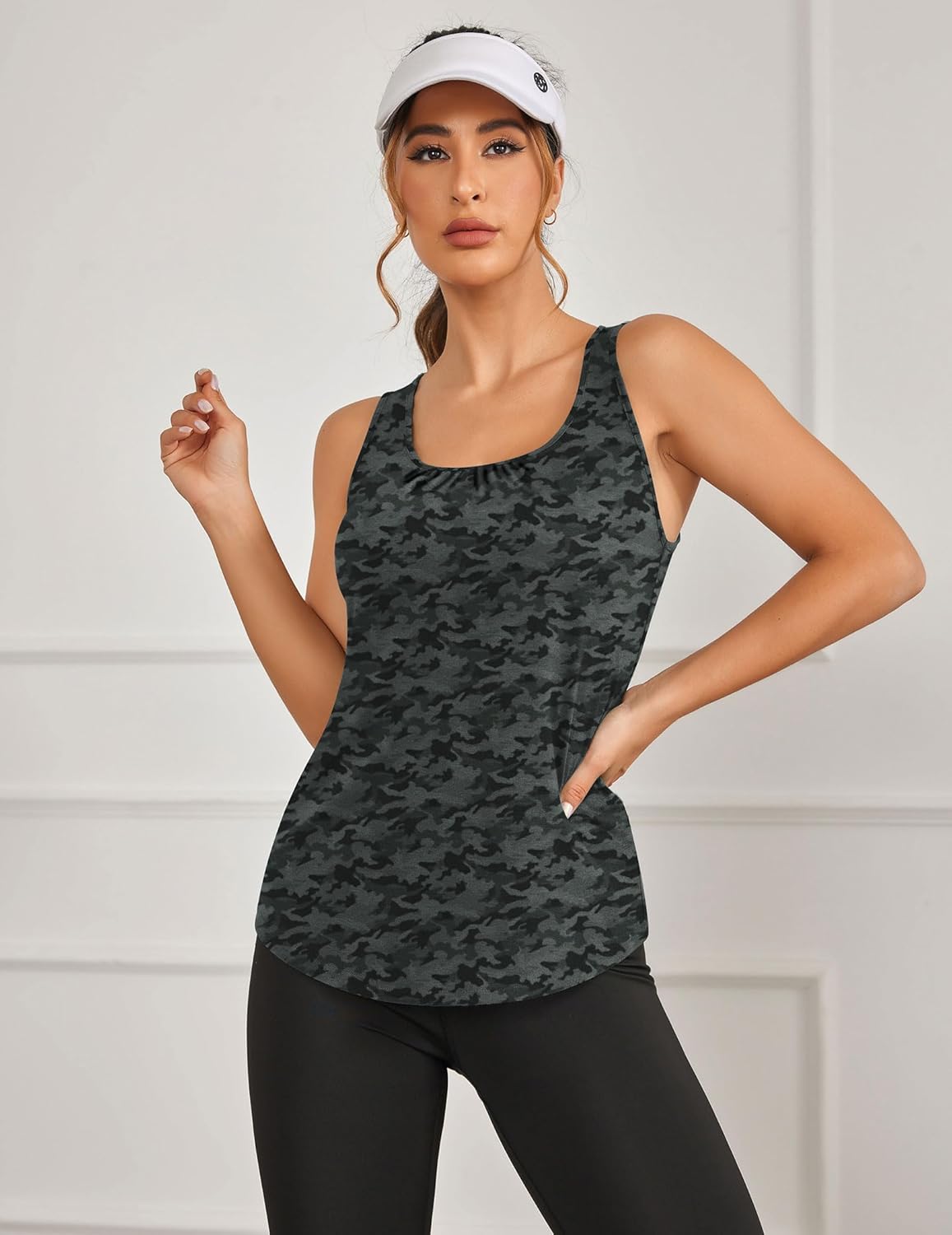 PINSPARK Workout Tank Tops - Lightweight Sleeveless Racerback Yoga & Gym Shirts | Sizes S-3XL