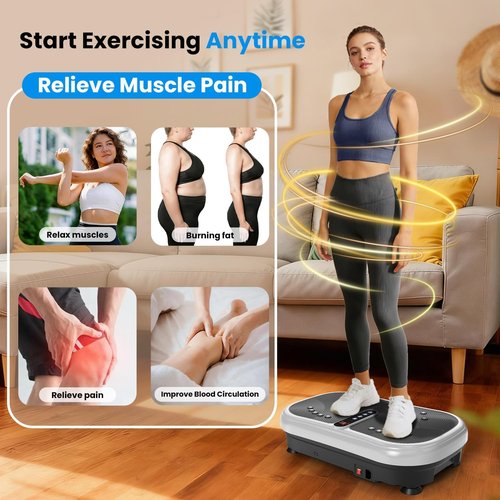 AXV Vibration Plate - Full Body Shaker Exercise Machine for Weight Loss | Fitness Platform for Men & Women