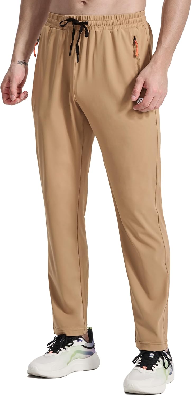 Skiennix Men's Joggers - Athletic Running Sweatpants with Zipper Pockets | Stretch Fit for Gym & Track