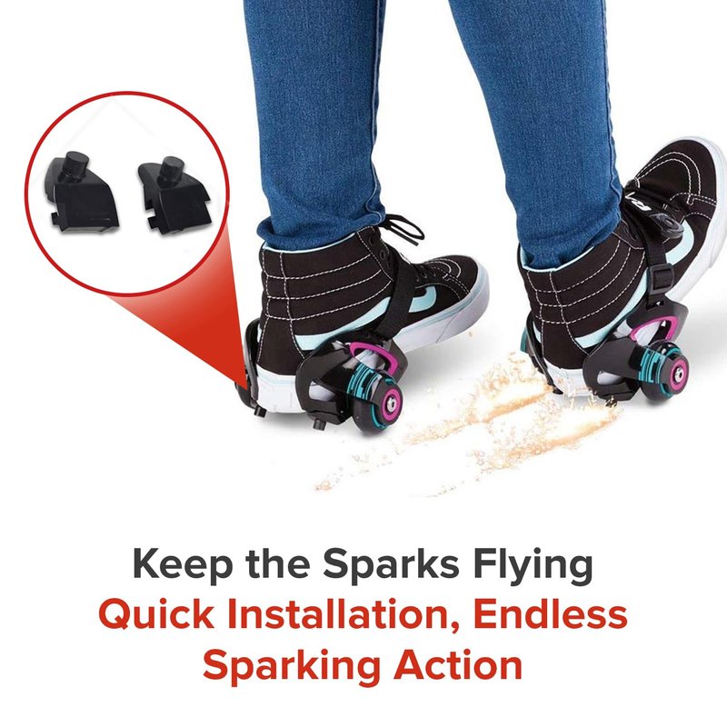 AlveyTech Replacement Spark Cartridges for the Razor Jetts Heel Wheels (Pack of 4) - Four Cartridge Kit, Compatible with Both Jetts and Jetts DLX Skate Models, Accessories for Kids Shoe Wheel Skates