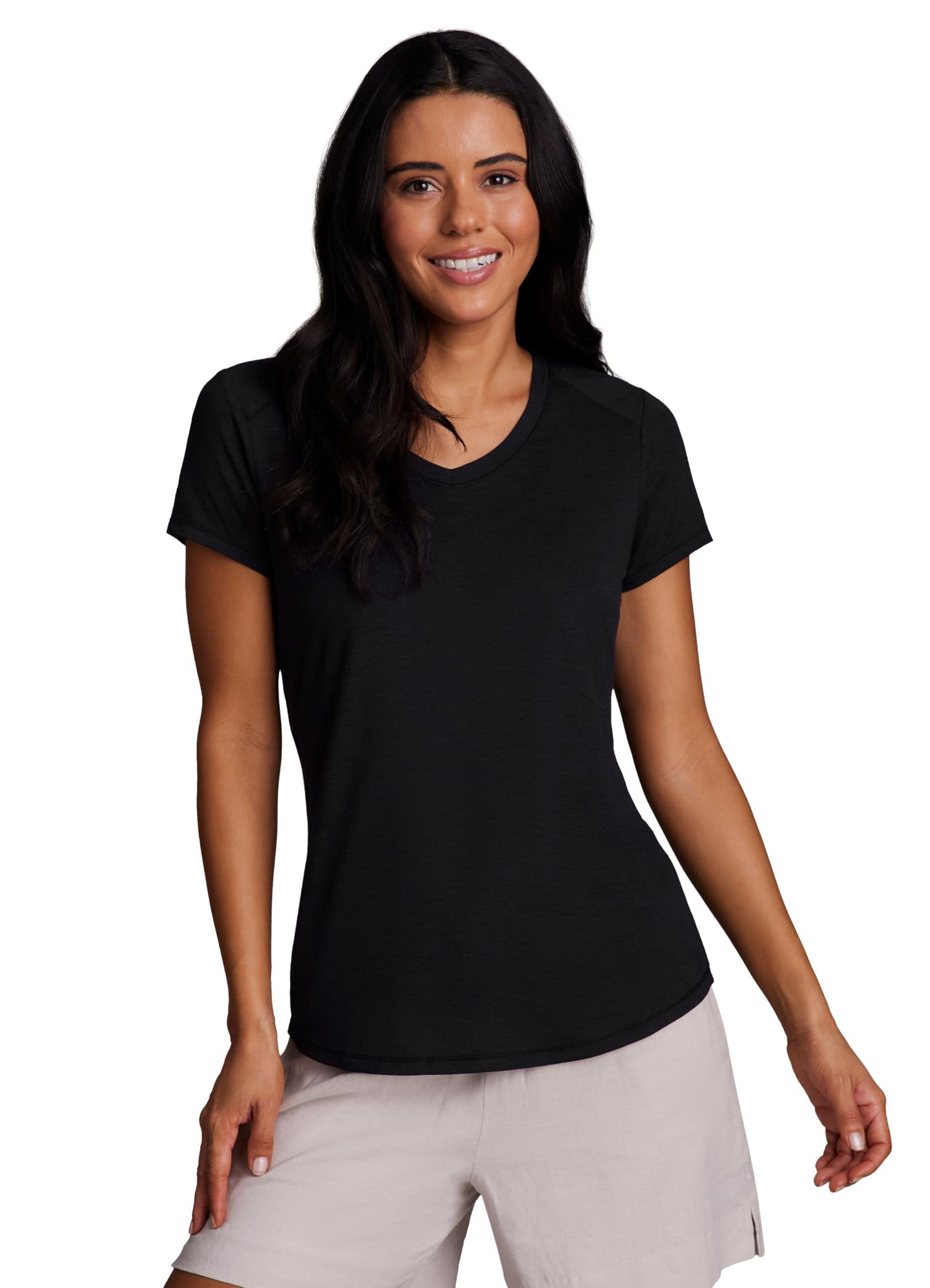 RBX Active Running Shirt for Women, Buttery Soft Lightweight Space Dye V-Neck T-Shirt Mystical Purple M