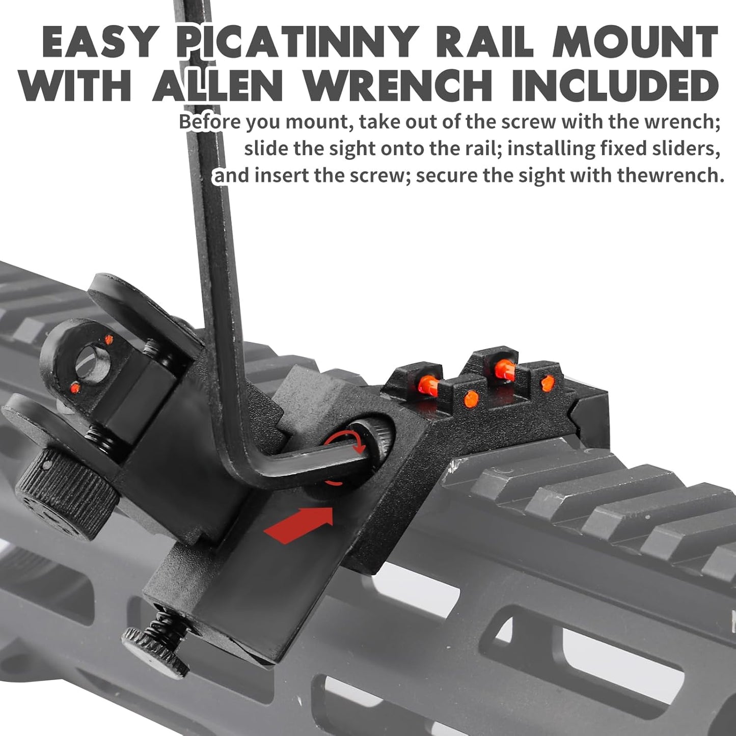 ZBULAR 45 Degree Offset Fiber Optic Sights - Enhanced Accuracy for Quick Target Acquisition