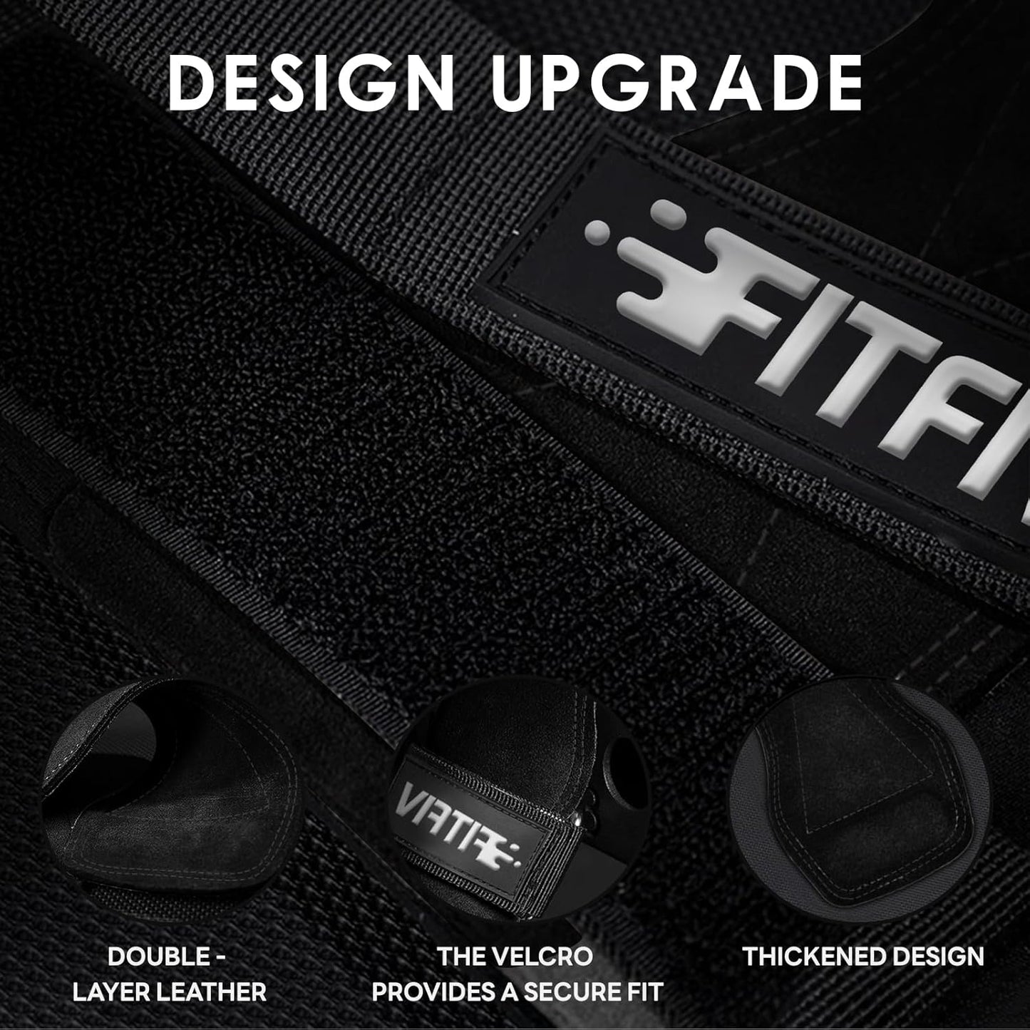 Regine Switzerland Weight Lifting Wrist Straps - Double Leather Neoprene Padded Wraps for Men & Women (Pair)