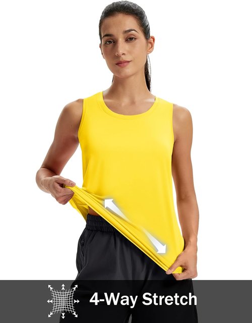 MAGCOMSEN Women's Athletic Tank Top - Racerback Design for Yoga & Gym | Sleeveless Workout Top