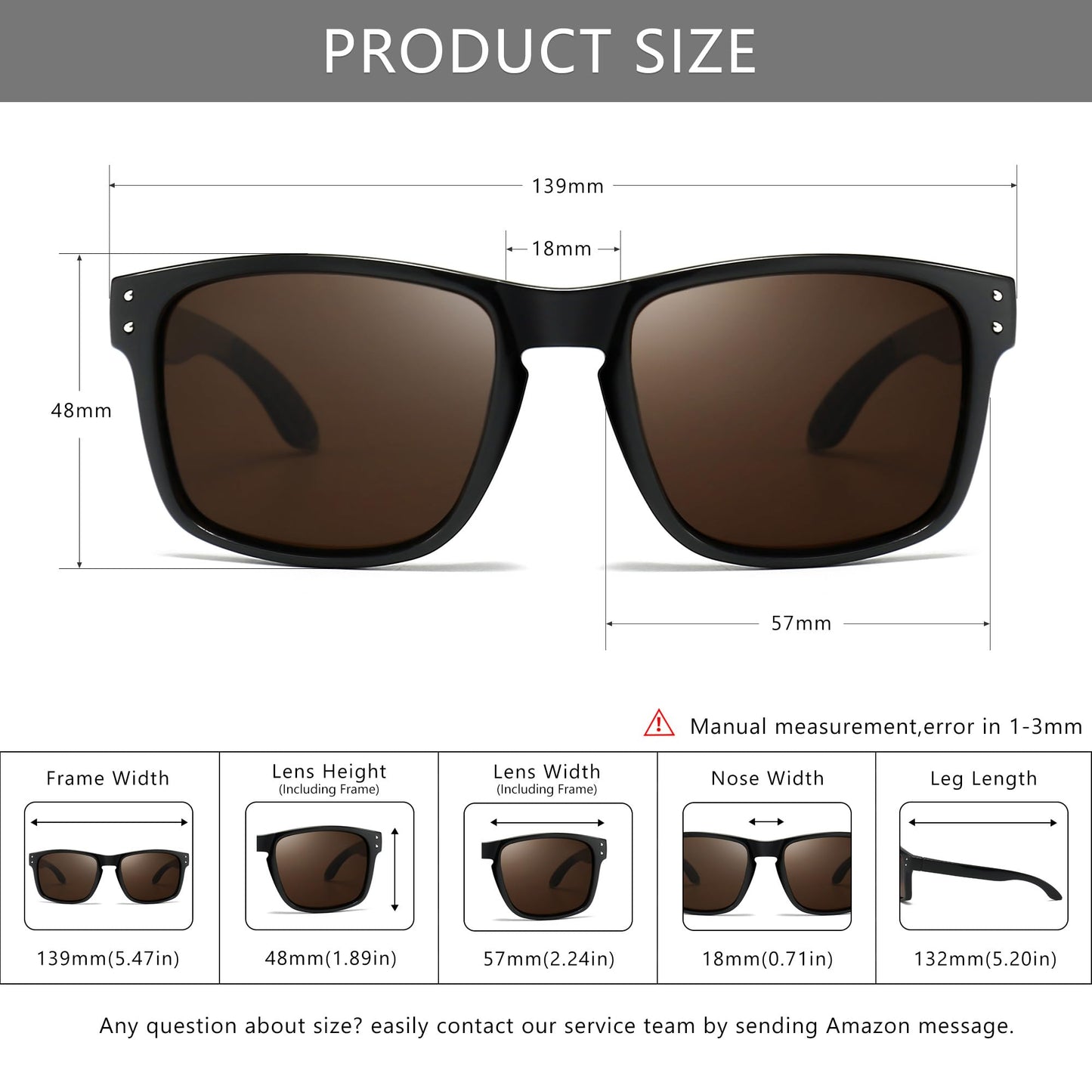 SUNGAIT Polarized Sports Sunglasses for Men Women: Black Retro Square Shades UV400 for Driving Fishing Cycling Running Golf