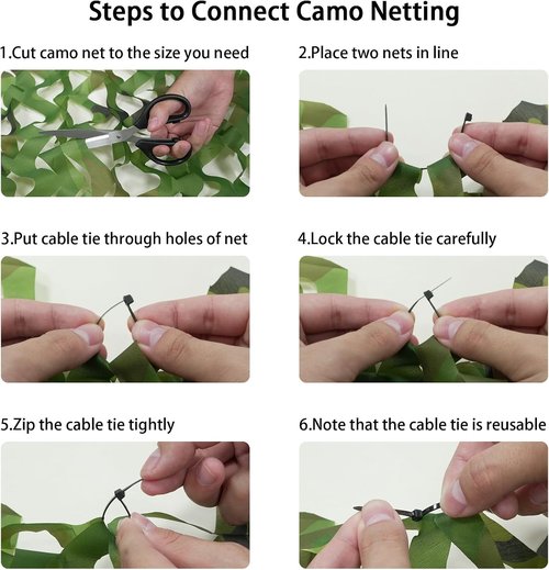 HYOUT Camo Netting - Camouflage Net for Hunting Blinds & Camping Sunshade | Woodland Camo 5x6.5ft