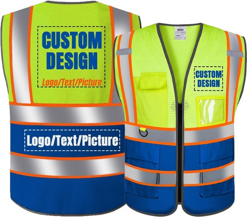 BeautyWill High Visibility Safety Vest - Class 2 Reflective & Breathable Construction Gear