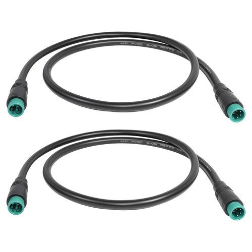 CuraceQ 2PCS 5 Pin Male to Male Ebike Extension Cable for Julet, Compatible with Expand Ebike Light and Twist Throttle, Ebike 5 Pin Display Extended Cable