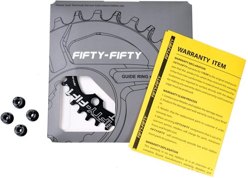 FIFTY-FIFTY Round 104BCD Mountain Bike Chainring, 30T 32T 34T 36T Narrow Wide, Single Chainring for 9/10/11-Speed with 4 Alloy Bolts for MTB (30T, Round Black)