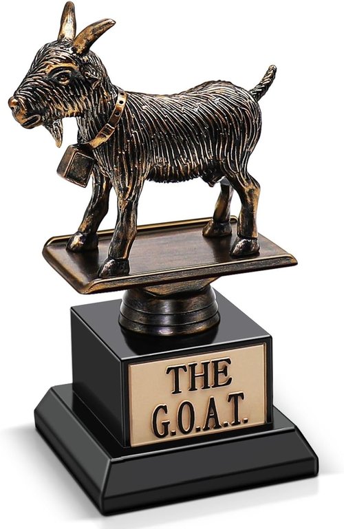 Flexzion Goat Trophy Award - Funny Engraved Recognition Gift for Adults | Unique Plaque for Fantasy Sports, Teachers & Friends
