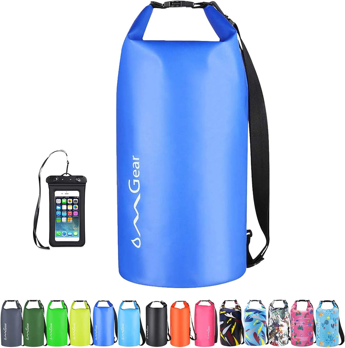 OMGear Waterproof Dry Bag Backpack - Floating Dry Sack for Kayaking & Outdoor Activities | 40L/30L/20L/10L/5L