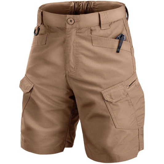 Jessie Kidden Mens Tactical Shorts Stretch Outdoor Cargo Shorts Wear Resistant Rip Stop Work Hiking Fishing Shorts (6223 Brown 38)
