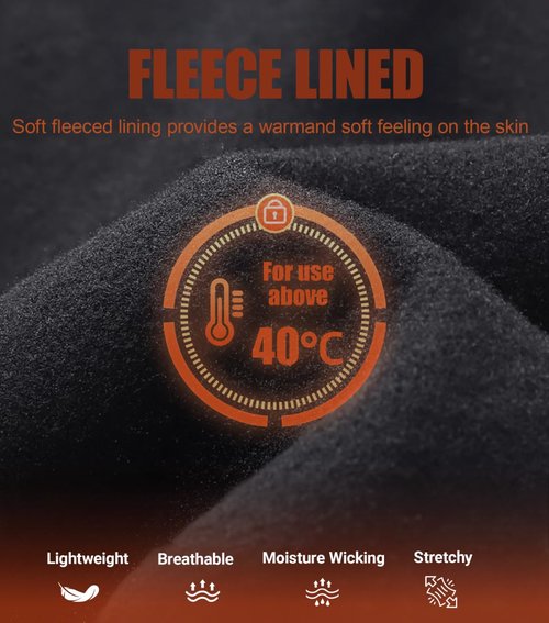 CYPER SUN Men‘s Thermal Compression Shirts 5 Pack Fleece Lined Base Layer for Cold Weather, Winter Workouts & Outdoor Activities Large