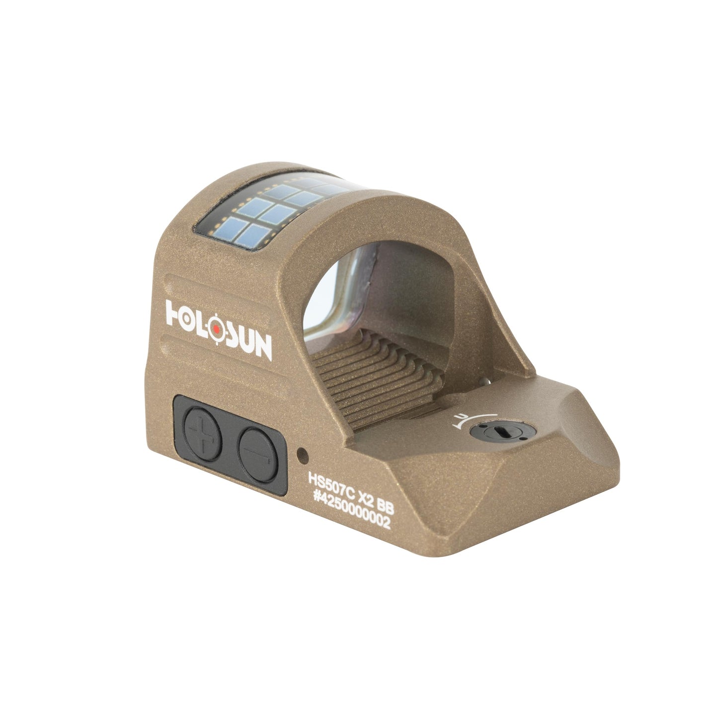 HOLOSUN HS507C-X2-BB Red 2 MOA Dot & 32 MOA Circle Open Reflex Pistol Sight - Shake-Awake Solar Failsafe Parallax-Free, Sight for Full-Sized Handguns – Burnt Bronze - Multi-Reticle Red Dot